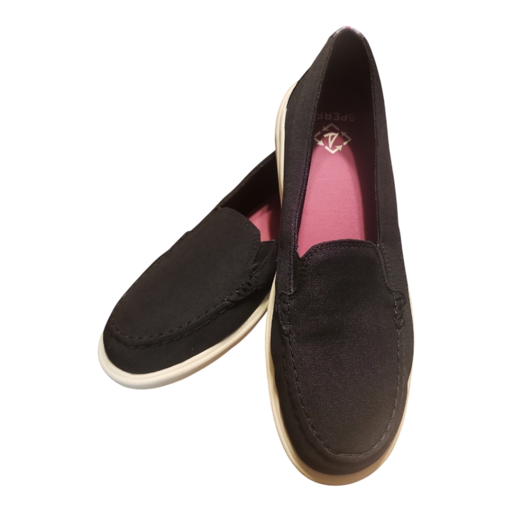 Sperry Size 12 Capt Moc Black Loafers WORN ONCE